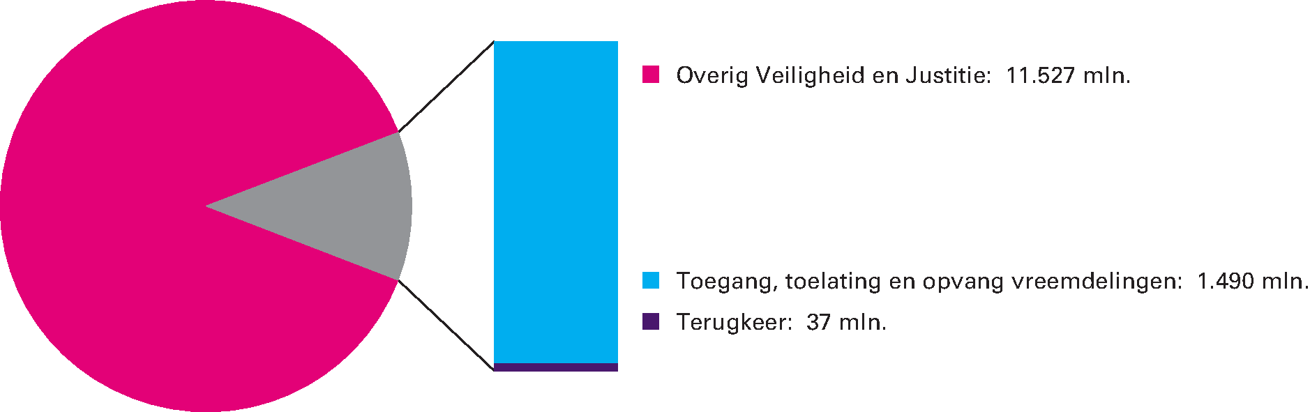 Artikel 37 Vreemdelingen: 11,7% van de begrotingsuitgaven