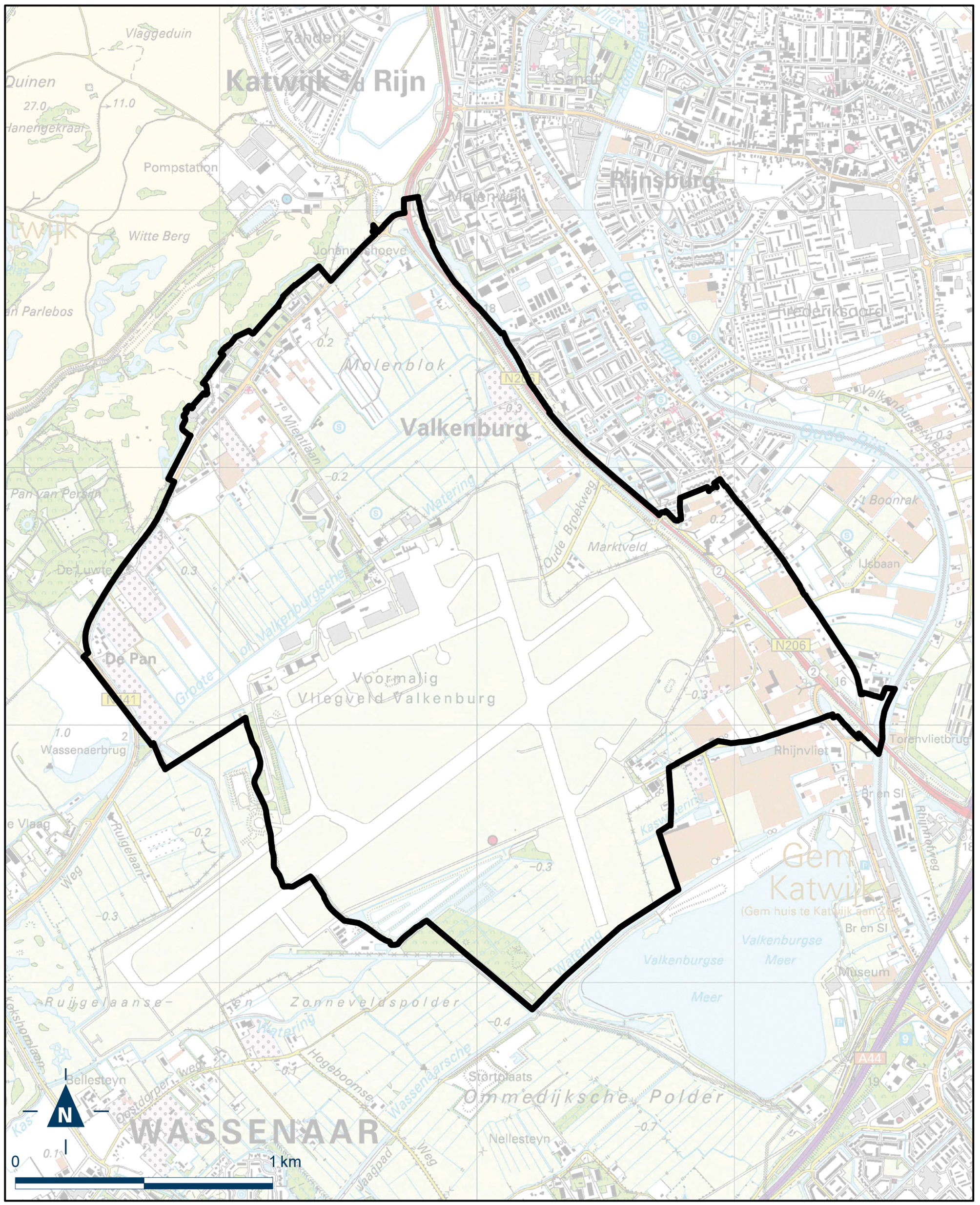 Kaart Katwijk, Bestemmingsplan Valkenburg