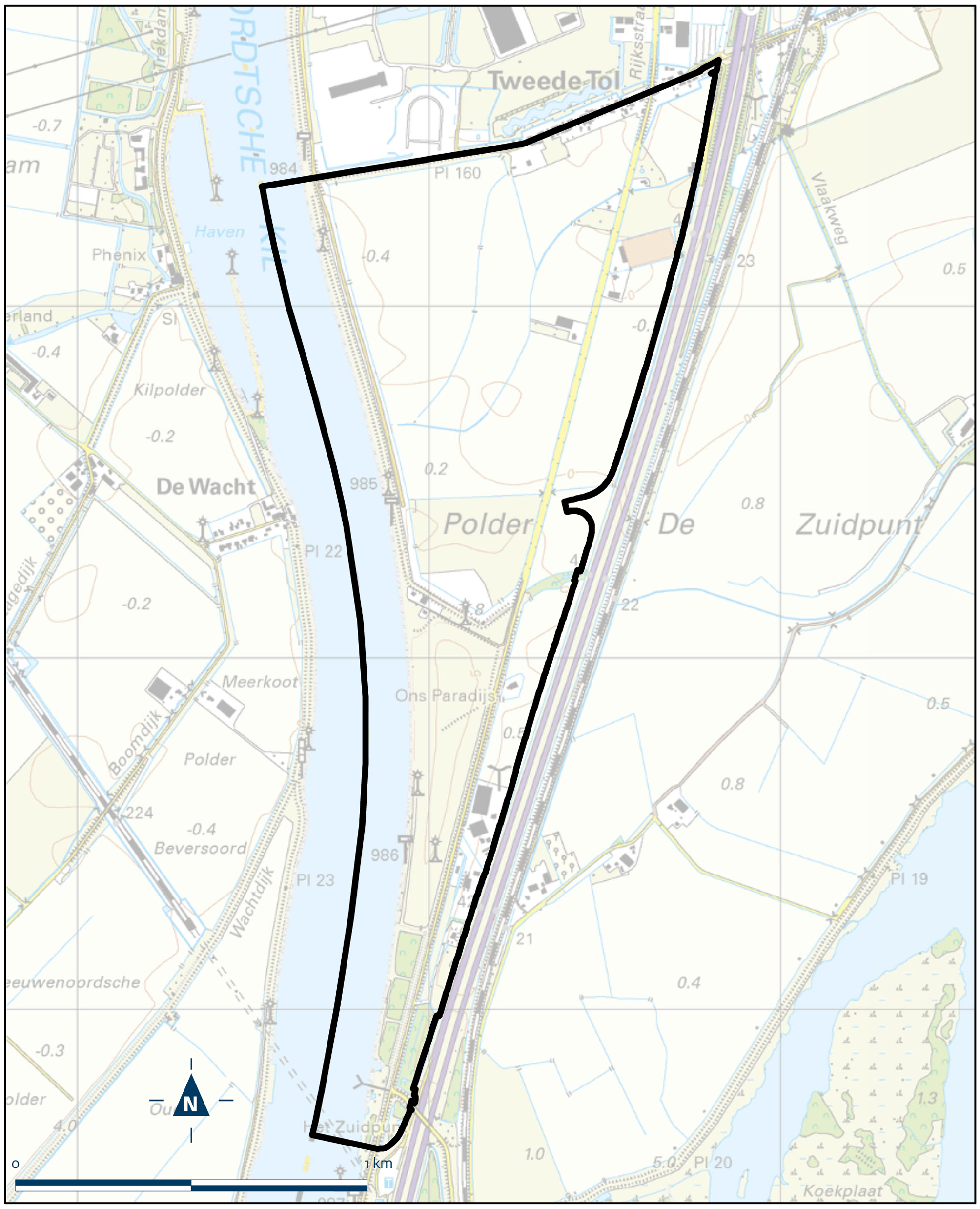 Kaart Dordrecht, Bedrijventerrein Dordtse Kil IV