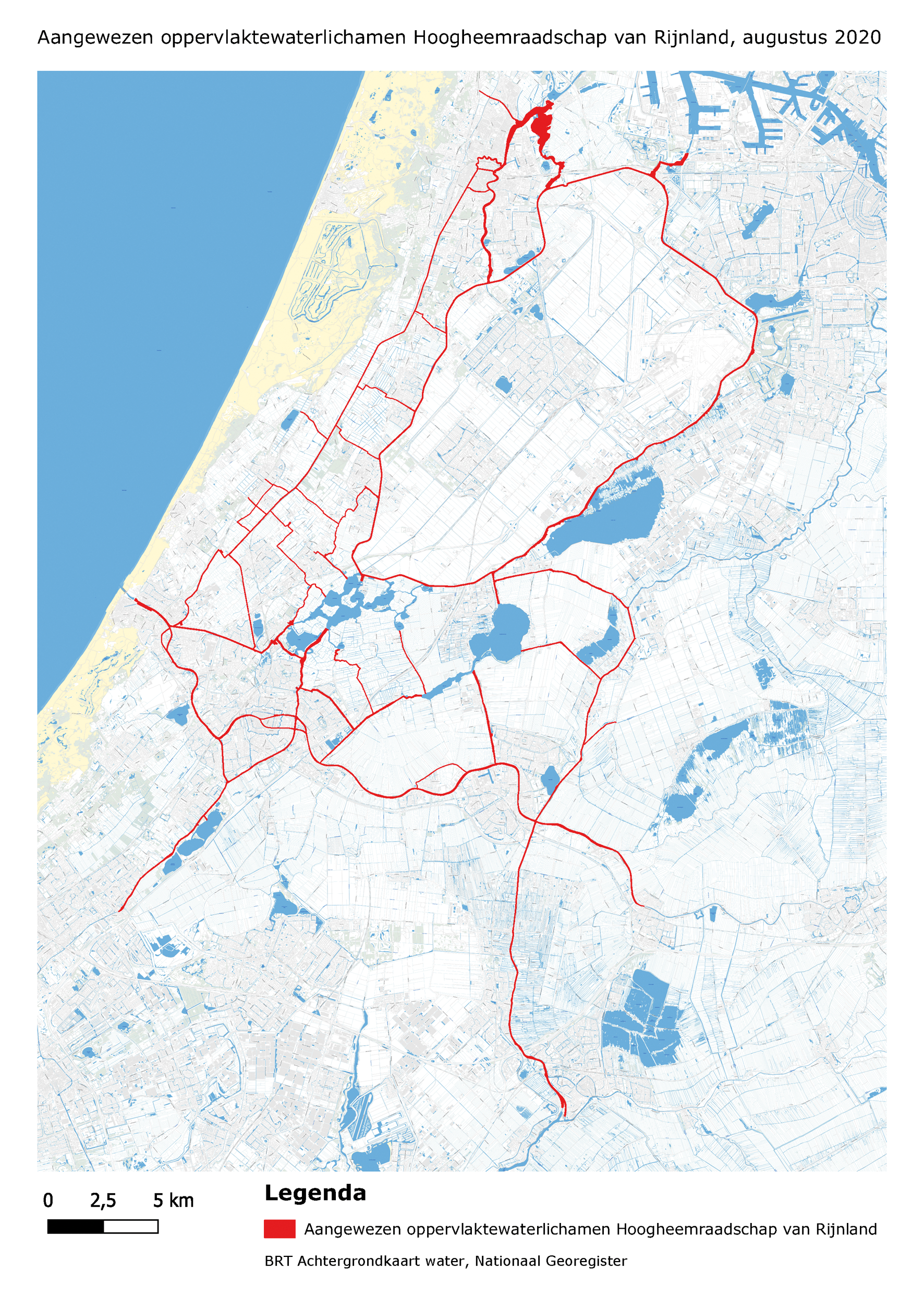 Aangewezen oppervlaktewaterlichamen Hoogheemraadschap van Rijnland