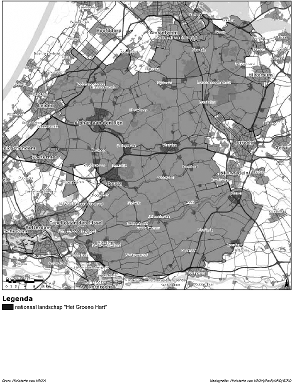 Kaart 2b: nationaal landschap ‘Het
              Groene Hart’