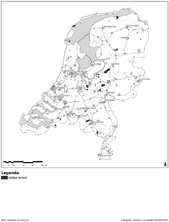 Kaart 6a: militair terrein