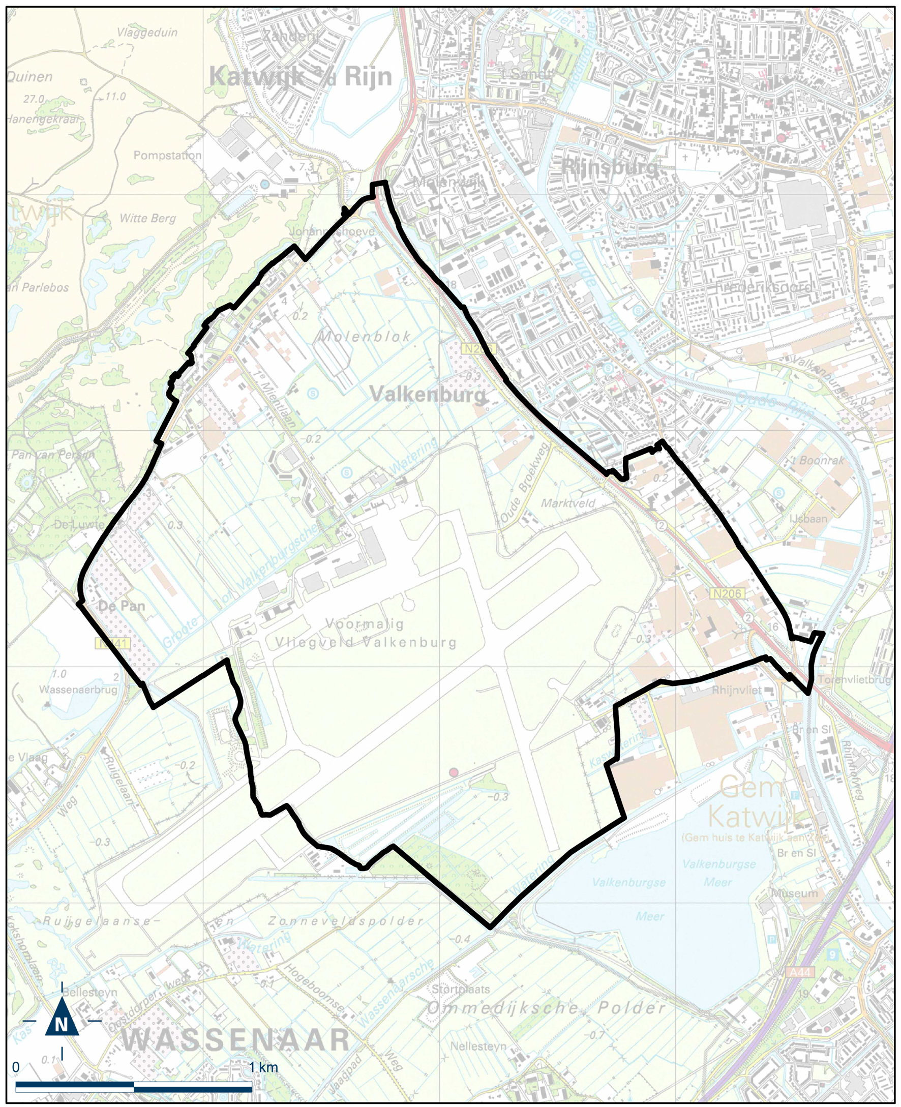 Kaart Katwijk, Bestemmingsplan Valkenburg