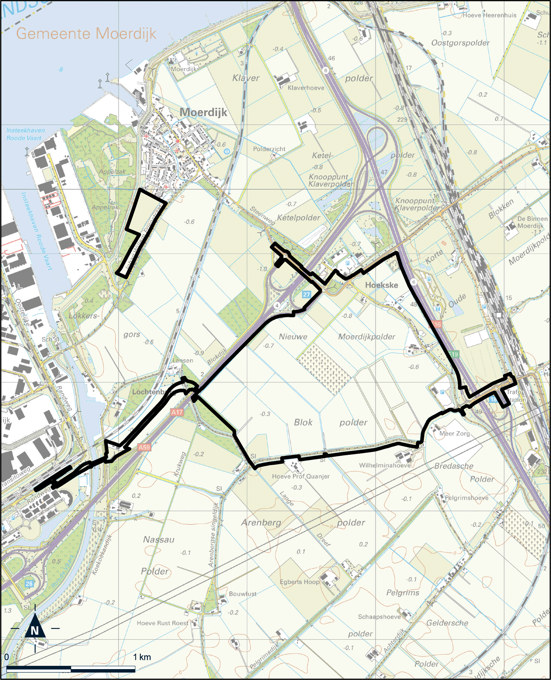 Kaart Noord-Brabant, Logstiek Park Moerdijk