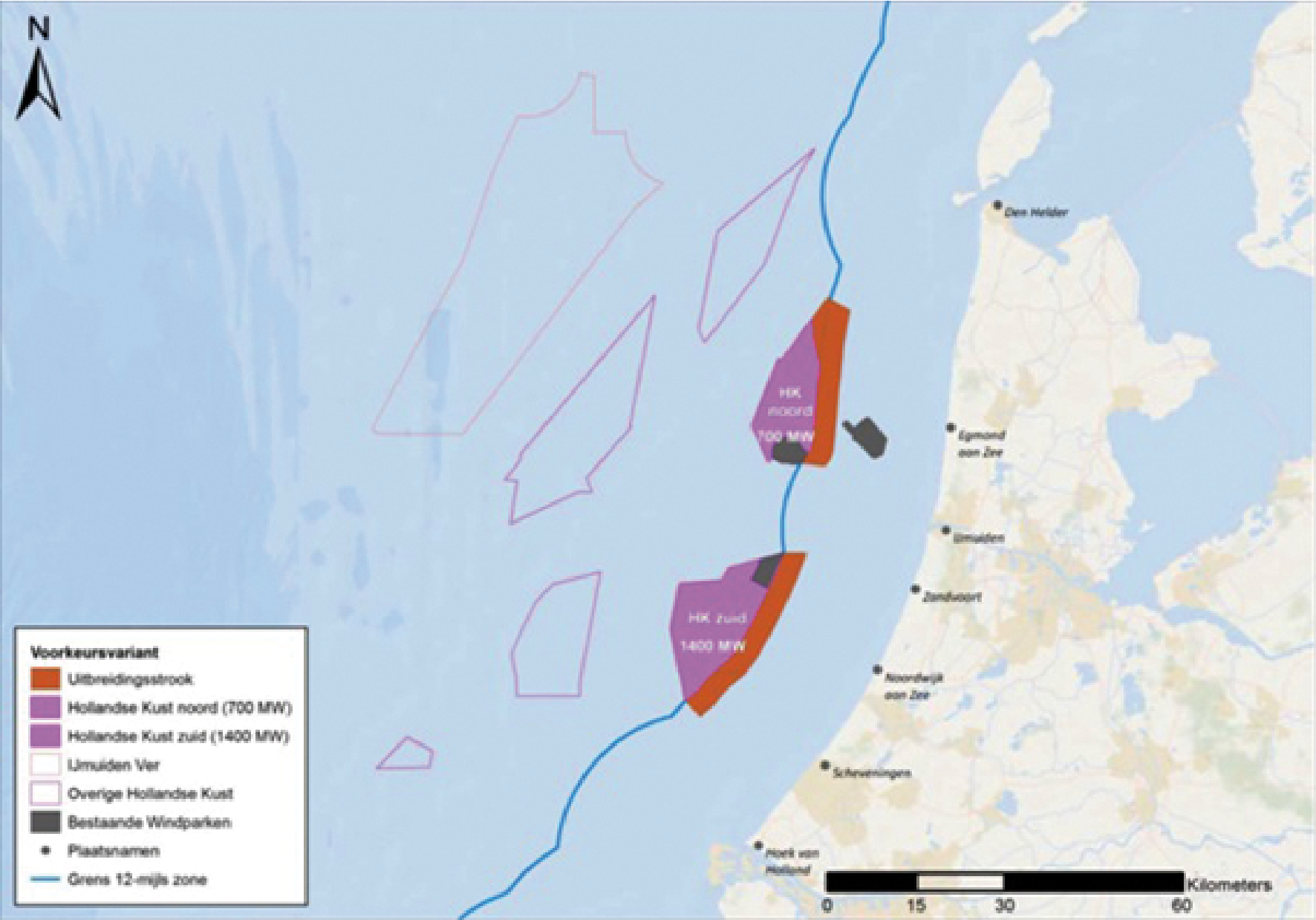 Figuur 4 Overzicht van andere operationele windparken in de omgeving