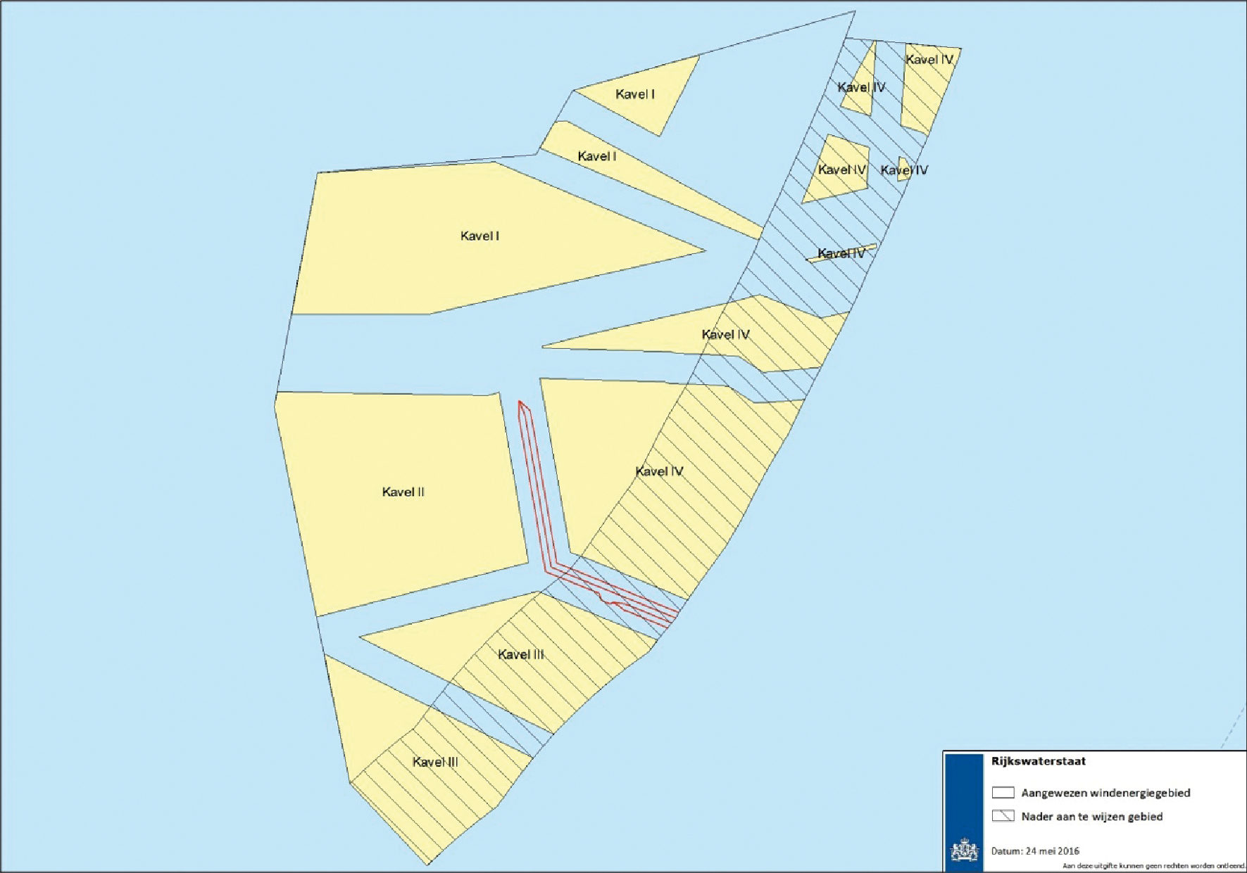 Figuur 3 Schematische verkaveling van windenergiegebied Hollandse Kust (zuid)1