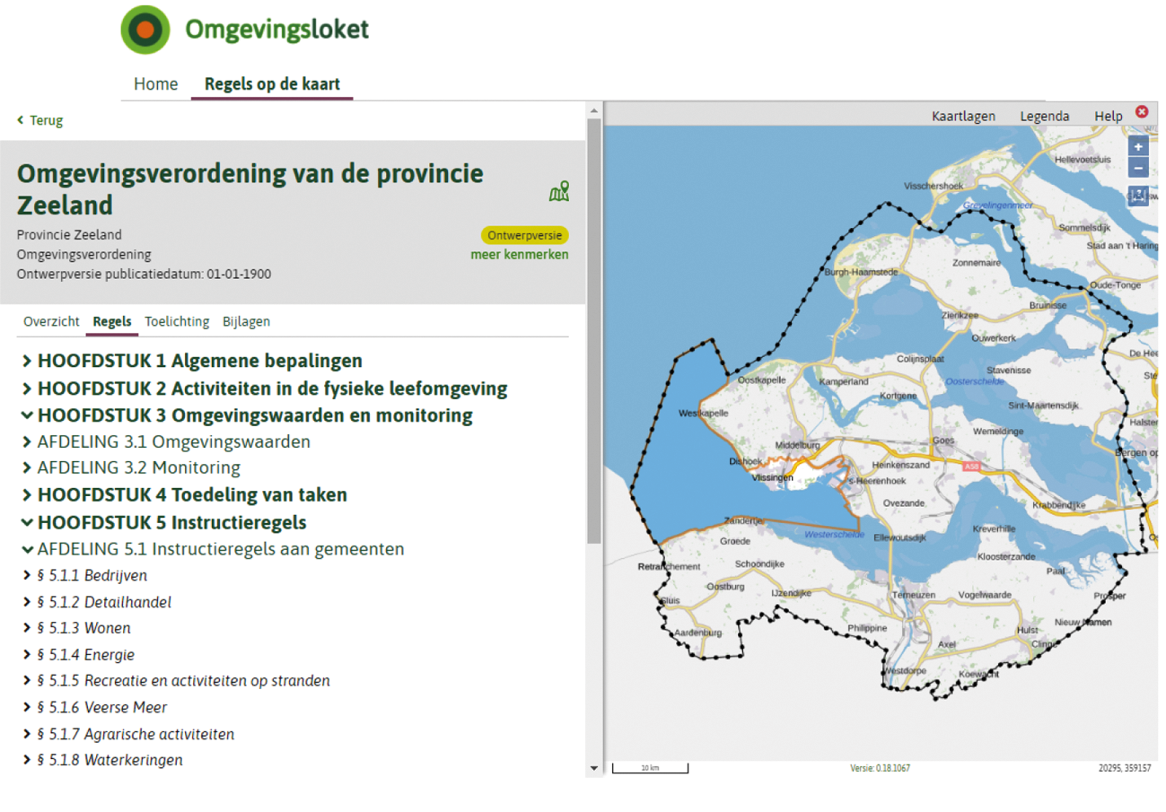 Figuur 2: ontwerp-omgevingsverordening provincie Zeeland