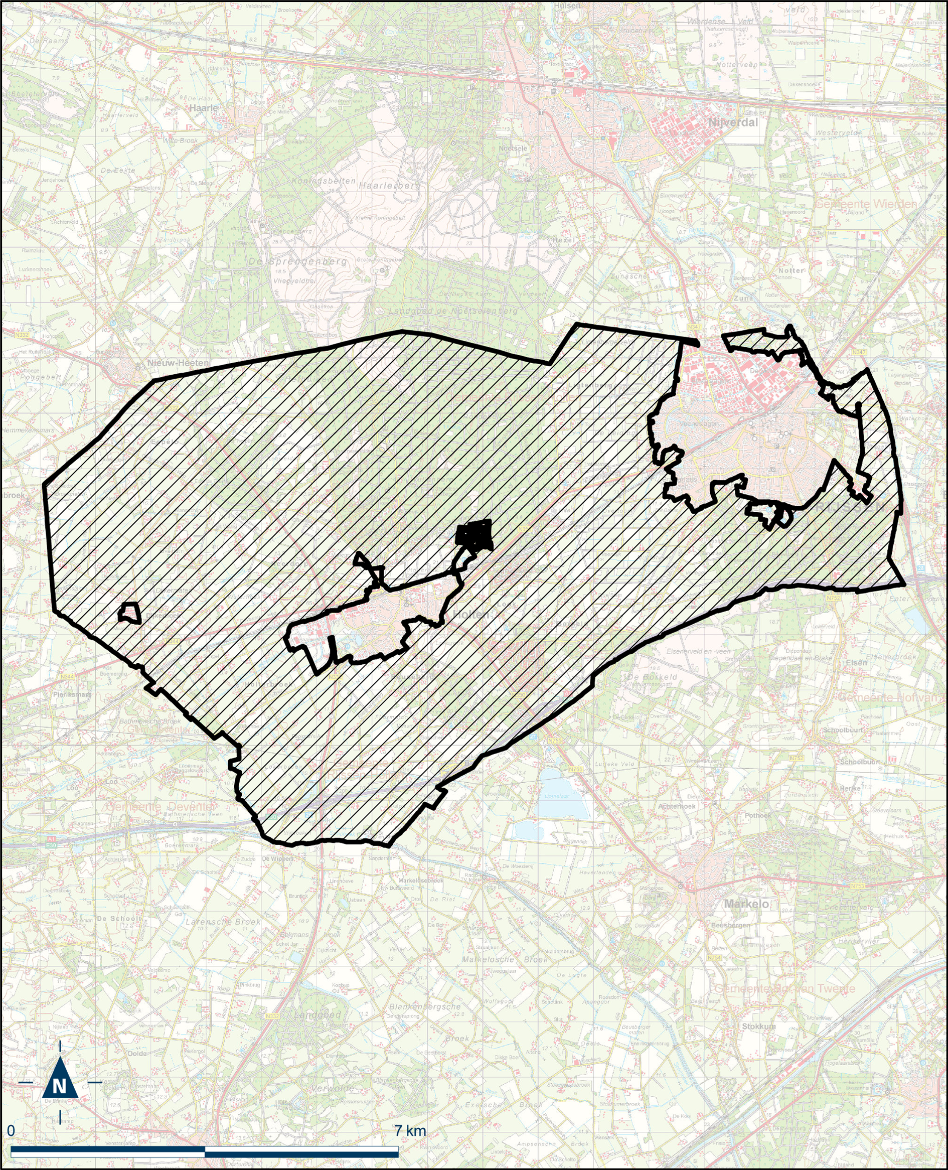 Kaart Rijssen-Holten, Buitengebied Rijssen-Holten