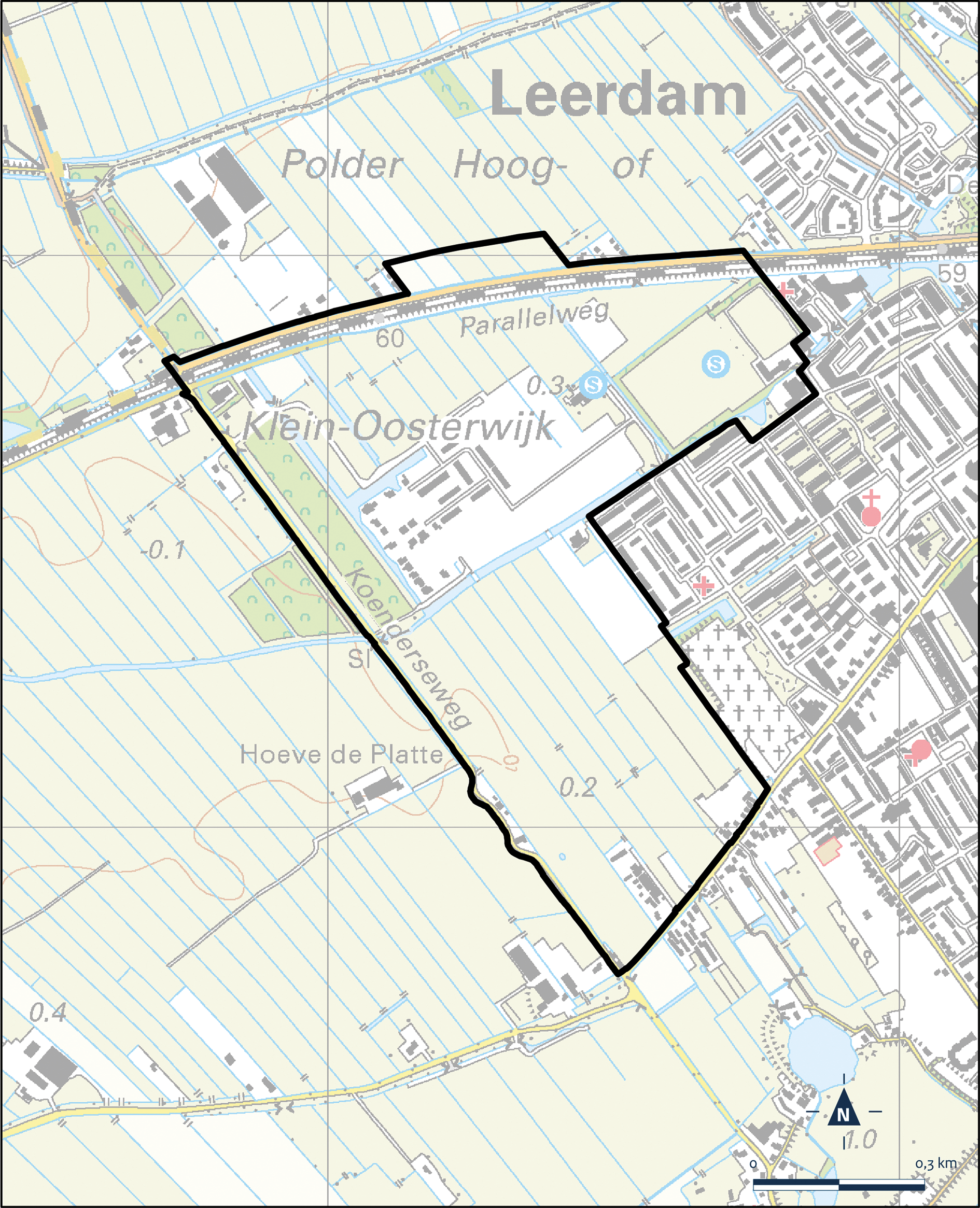 Kaart Leerdam, experiment Broekgraaf