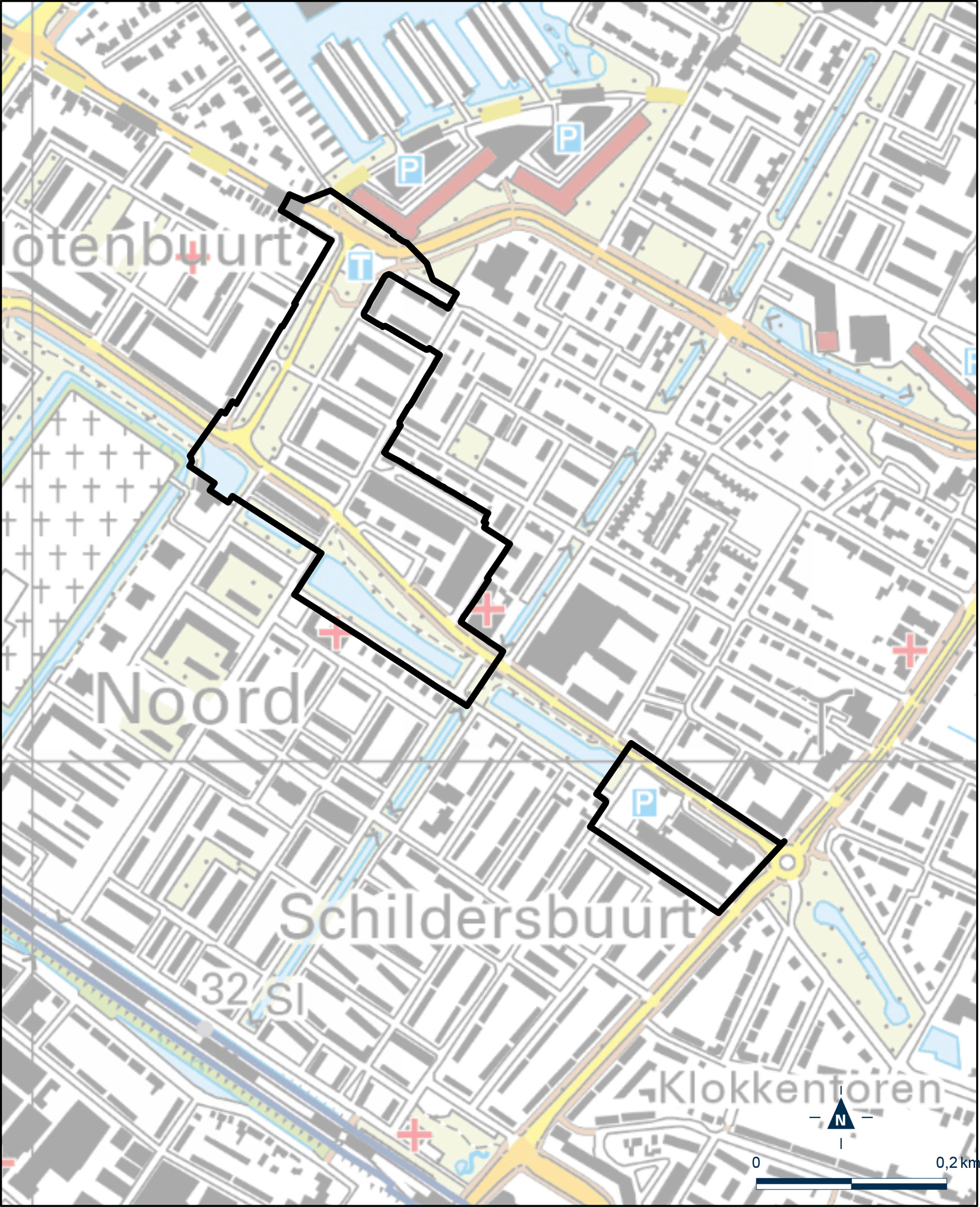 Kaart Zwijndrecht, Boulevard Noord en De Passage