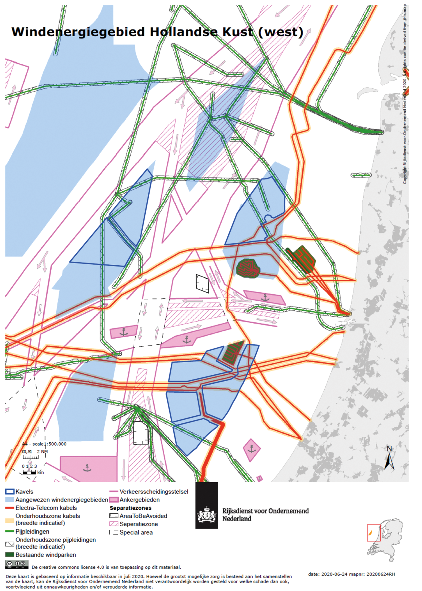 Figuur 2: Ligging van windenergiegebied Hollandse Kust (west)