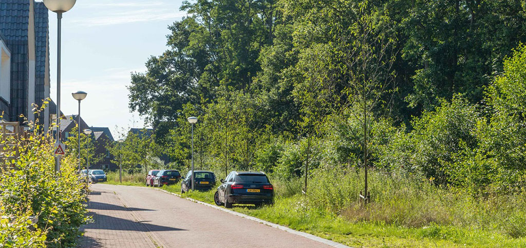 We variëren met doorzichten naar het open landschap (Beekzone) en meer besloten ‘kampen’