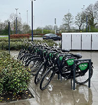 Fietsvoorzieningen bij de mobiliteitshub