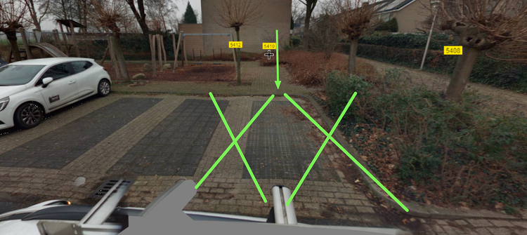 Situatieschets e-laadpalen Couwenhoven 5410