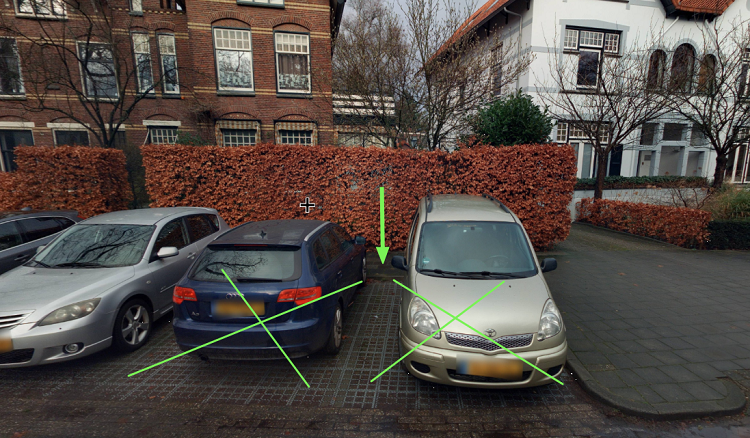 Twee parkeerplaatsen t.h.v. Prins Hendriklaan 33