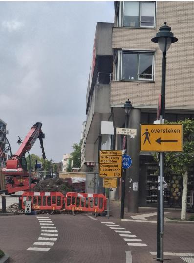 afgesloten fietspad