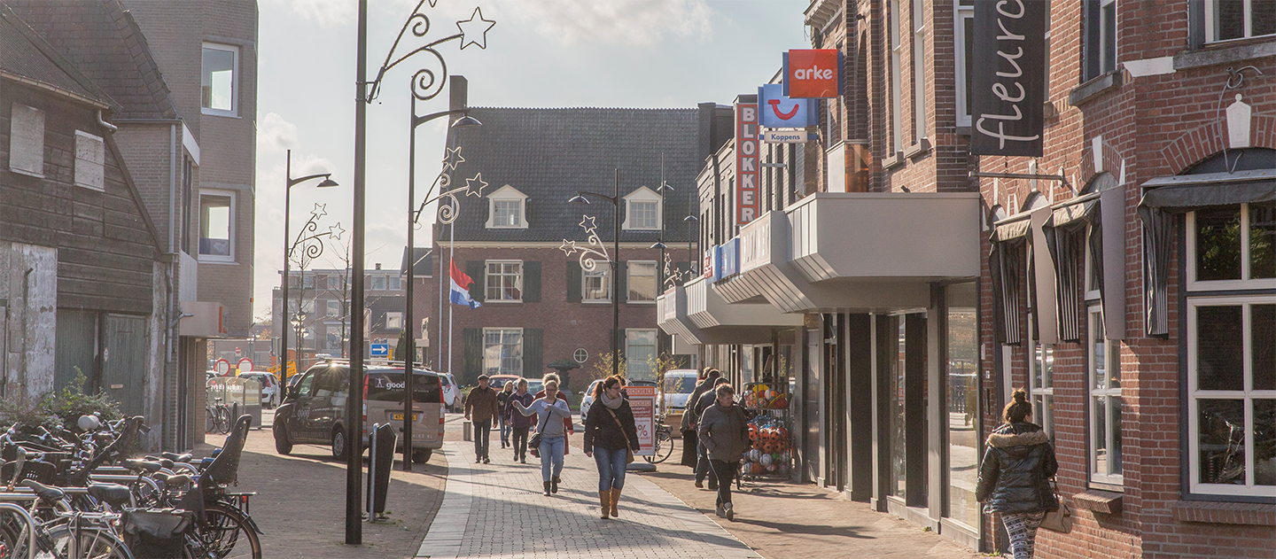 foto van winkelstraat in Raamsdonksveer