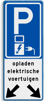 Laadpaal bord kopen? Bord opladen elektrische voertuigen reflecterend