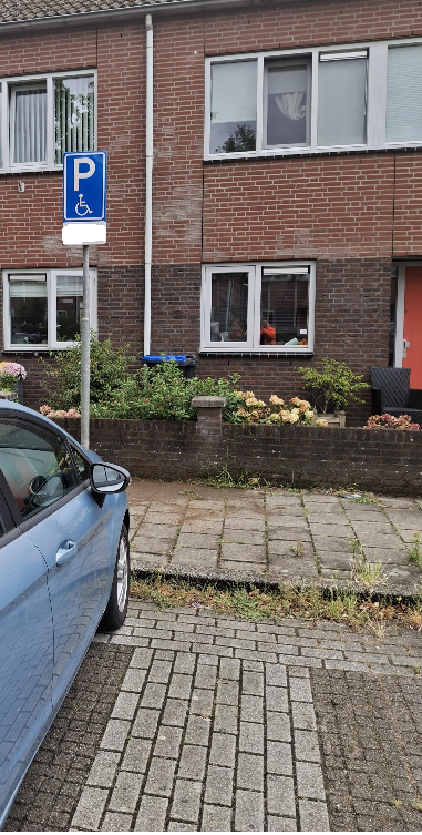 geparkeerde auto op gehandicaptenparkeerplaats Archipel