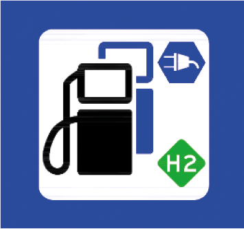 Figuur 4: pictogram voor aanduiding elektrisch en waterstof laadpunt