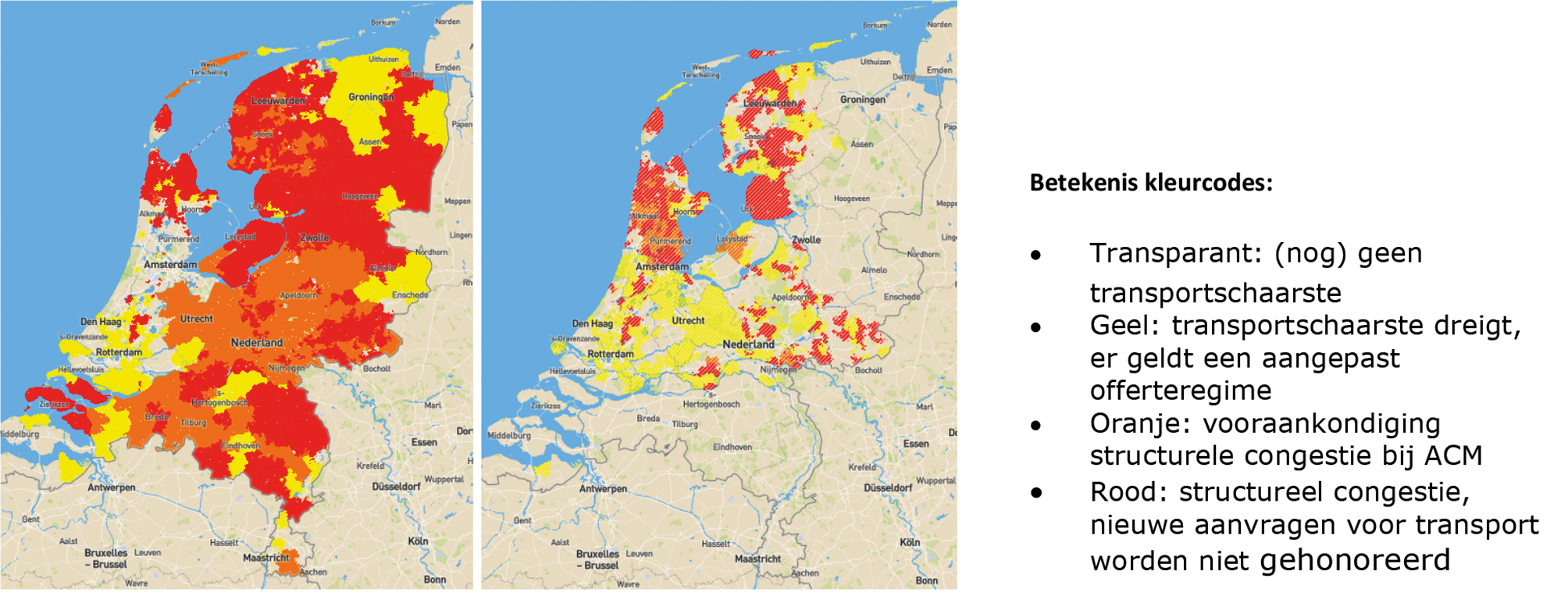 Transportschaarste voor invoeding Transportschaarste voor afname d.d. 20 januari 2022