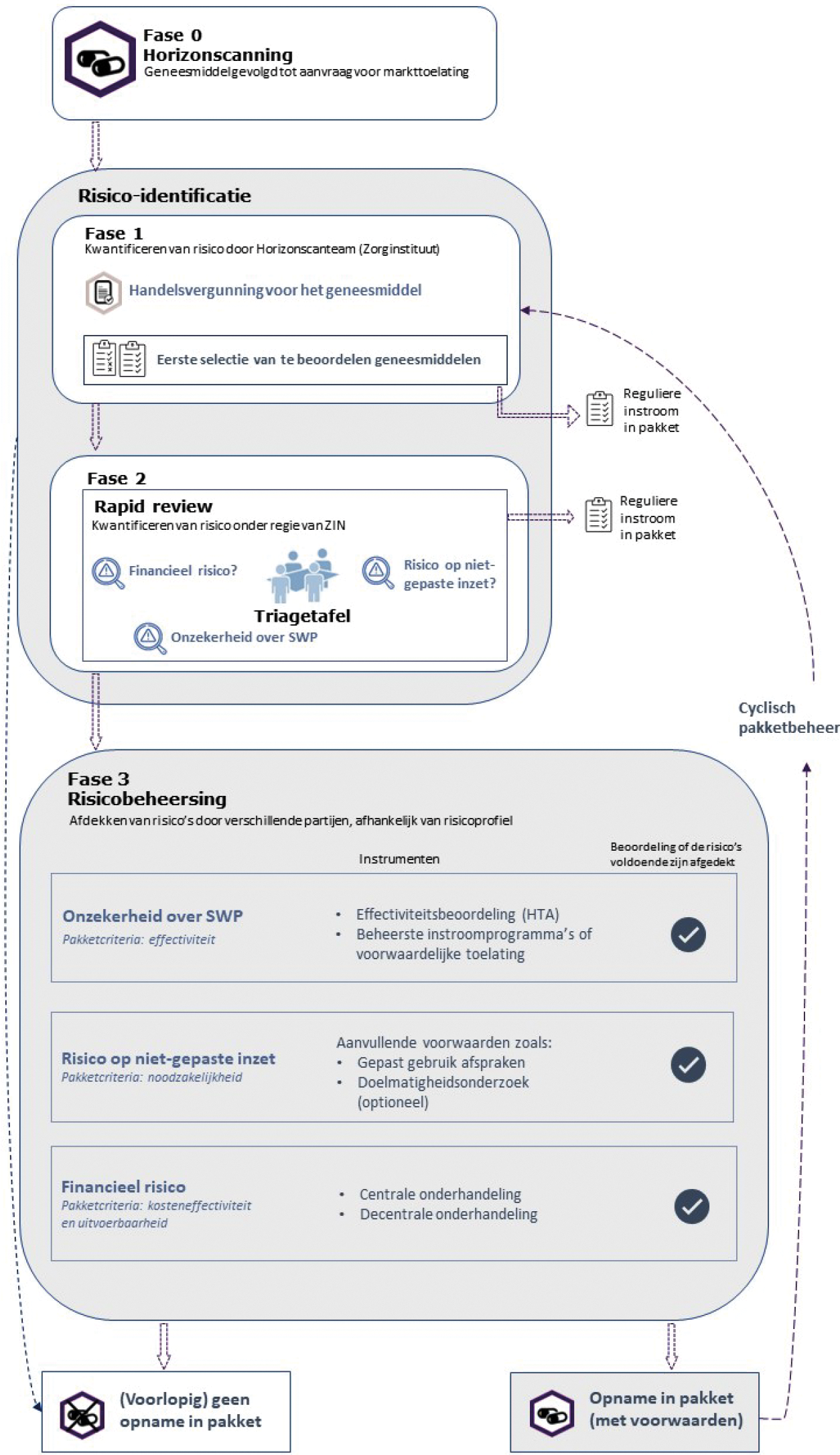 Figuur 1. Proces op hoofdlijnen van beheerste instroom van geneesmiddelen.