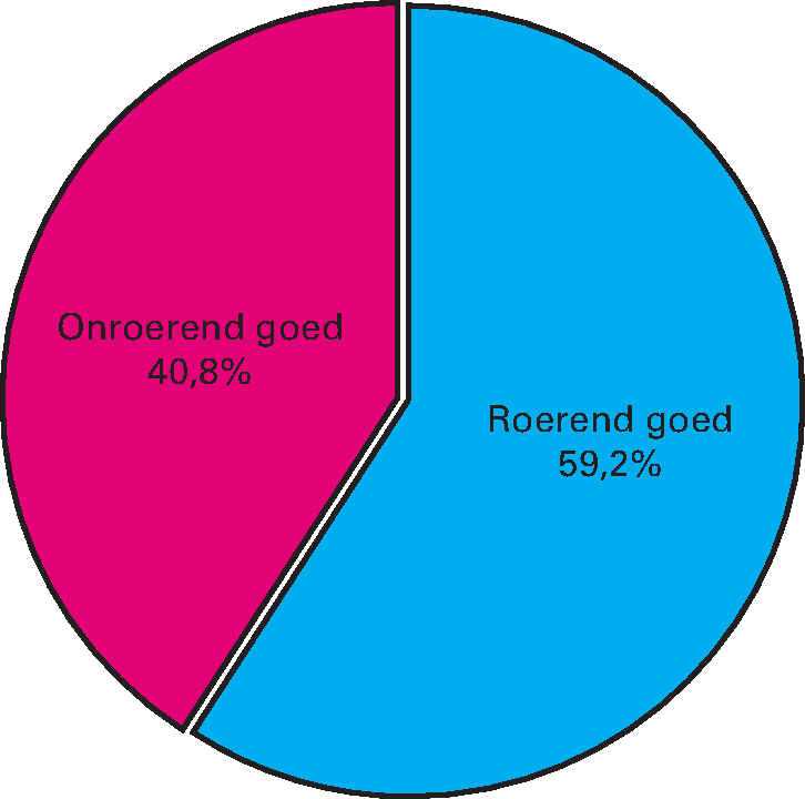 Verbruik 2019 roerend/onroerend goed (%)