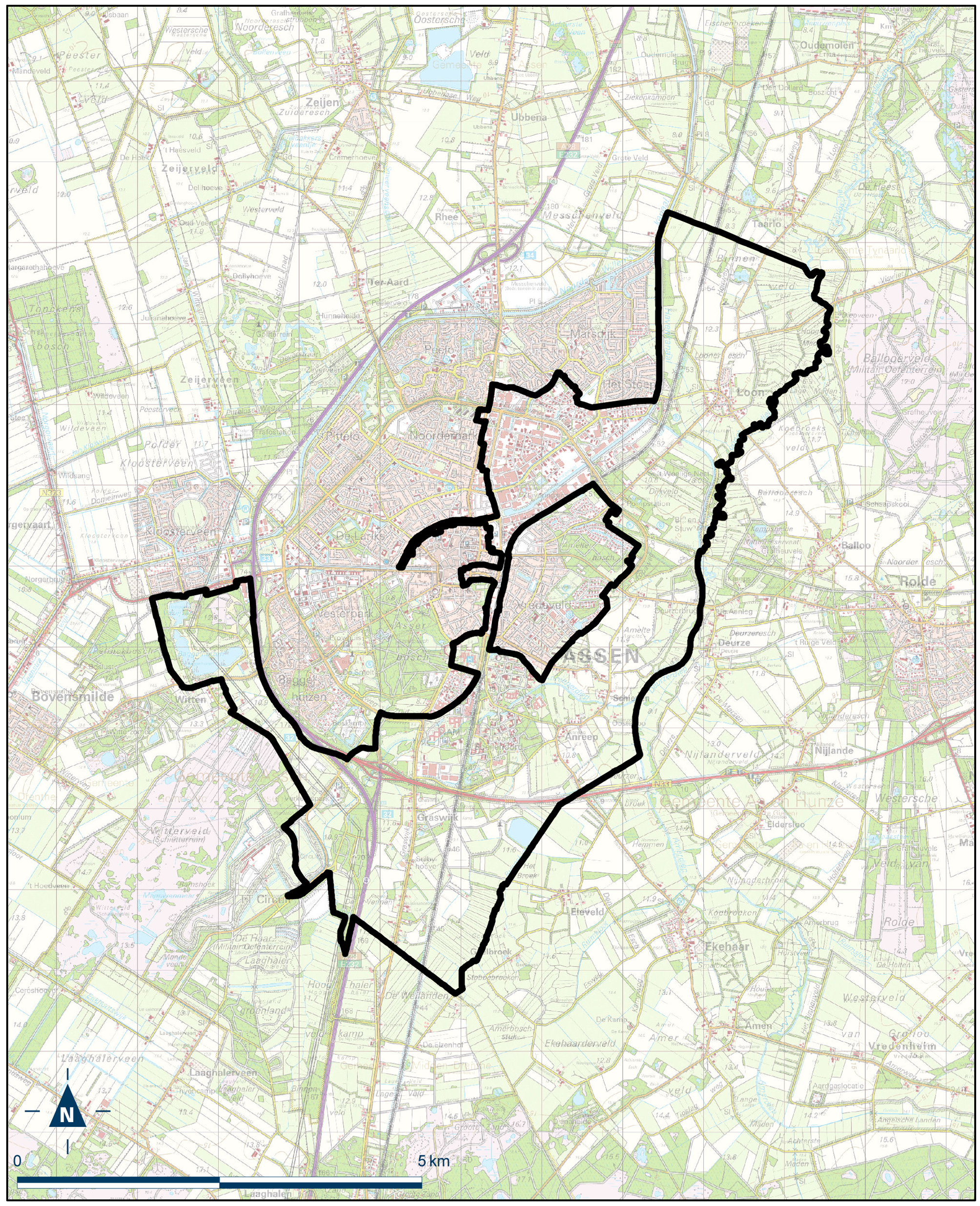 Kaart Assen Florijnas