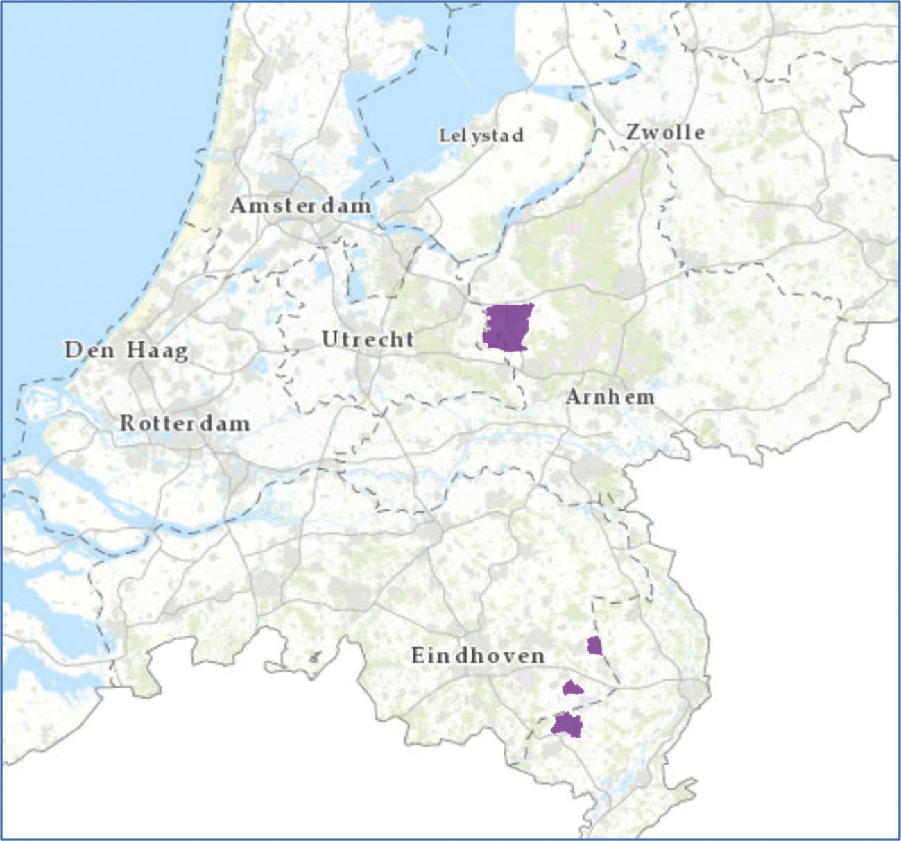 Figuur 8.5. Locaties waar NIBM niet geldt.