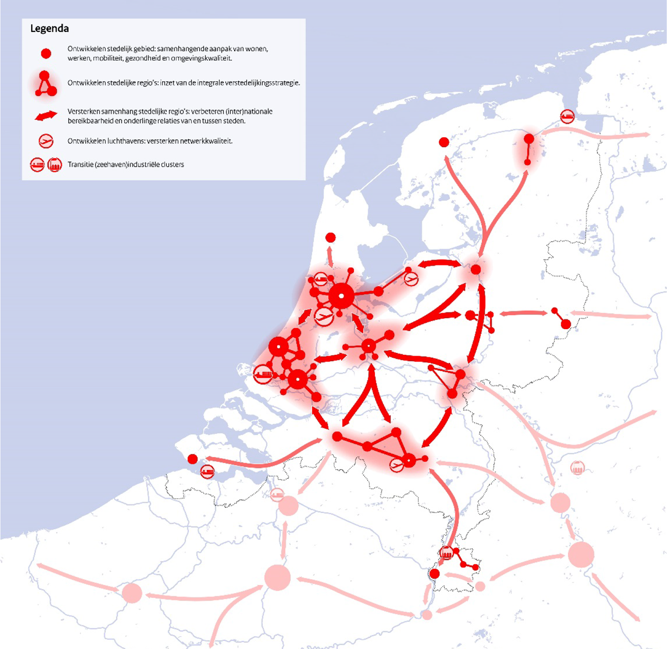 Figuur 1: Kaartbeeld Stedelijk Netwerk Nederland