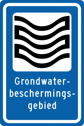 model bord grondwaterbeschermingsgebied