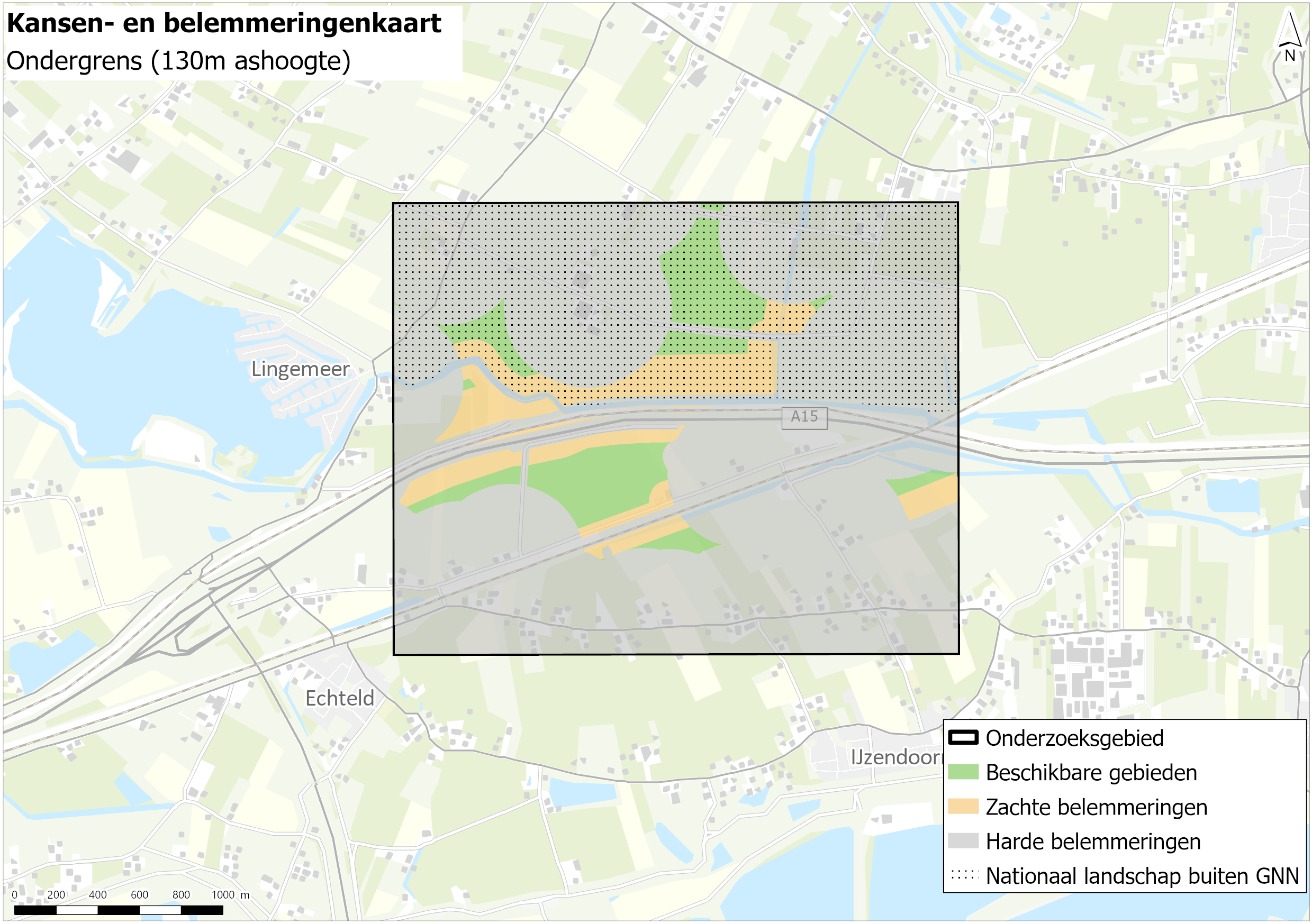 Afbeelding 2.13 Zoekgebied ondergrens