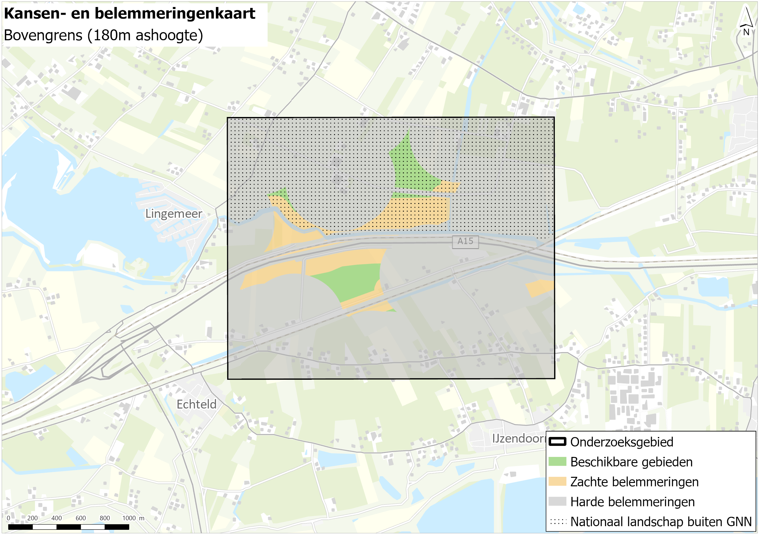 Afbeelding 2.14 Zoekgebied bovengrens