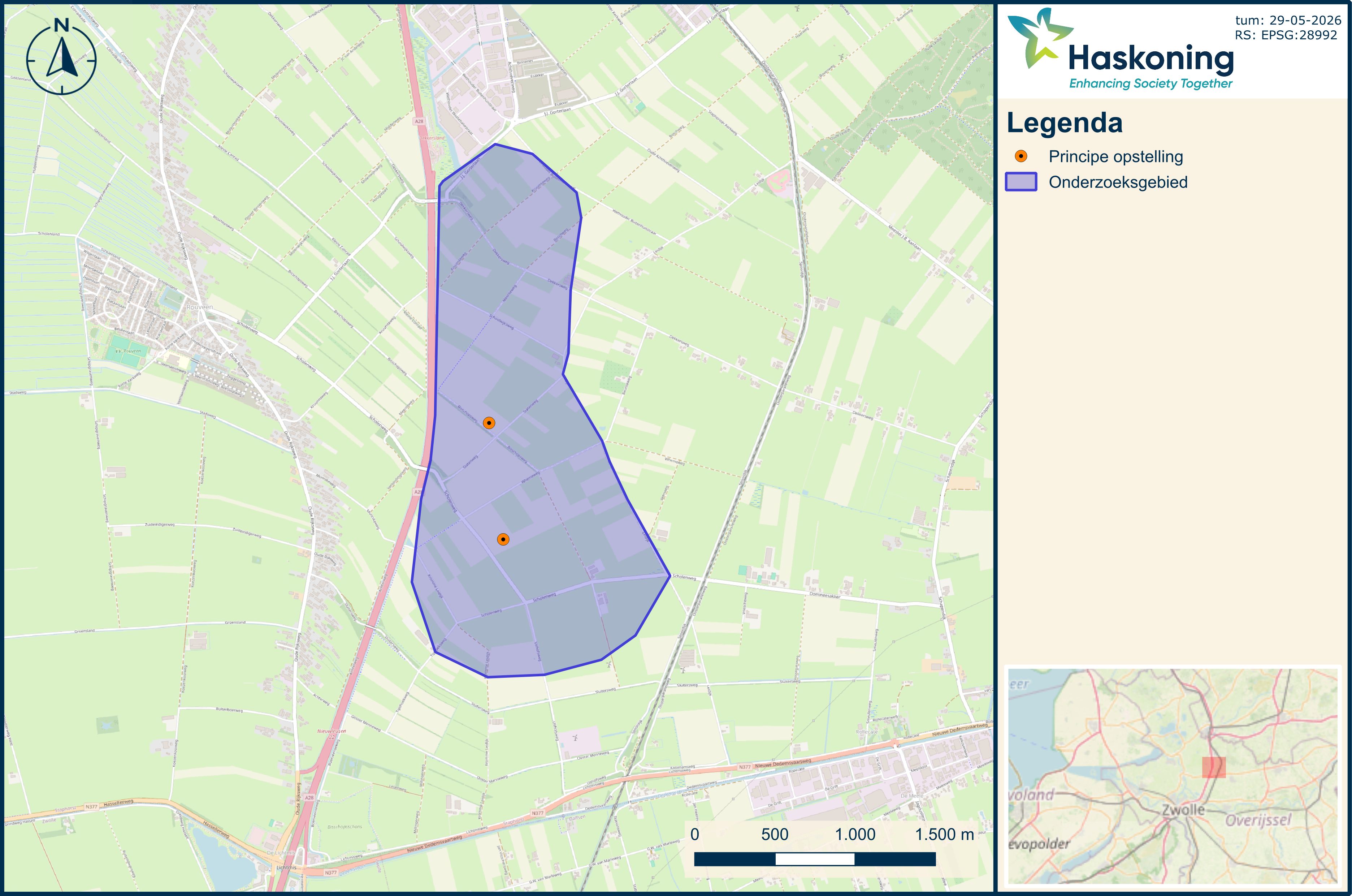 Onderzoeksgebied Rouveen-Oost