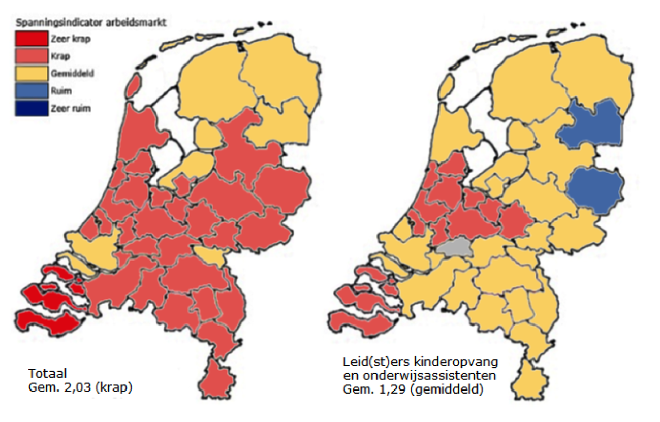 Figuur 1: arbeidsmarktspanning derde kwartaal 2018