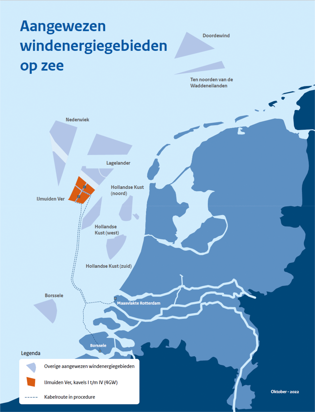 Figuur 1 – kaart met kavels I t/m IV IJmuiden Ver