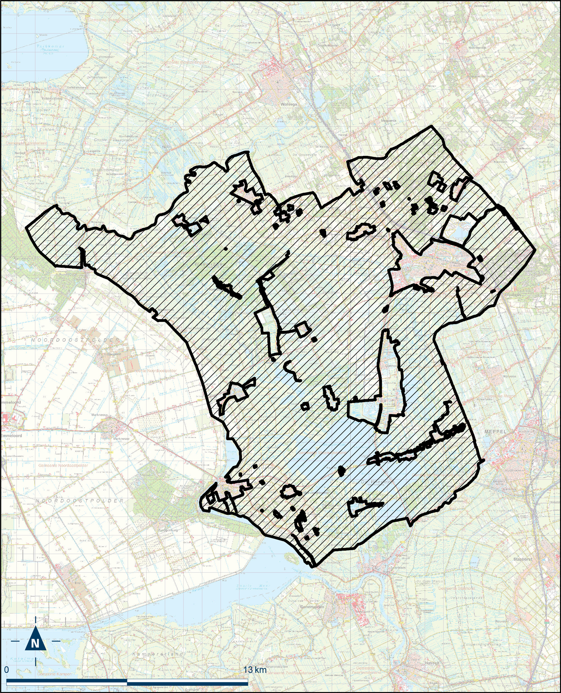 Kaart Steenwijkerland, Buitengebied Steenwijkerland