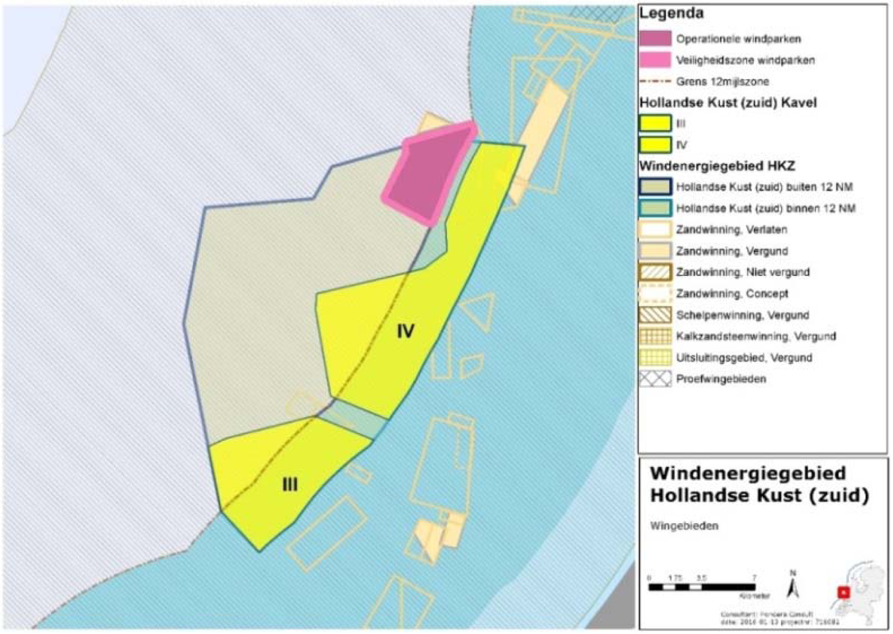 Figuur 8 Windenergiegebied Hollandse Kust (zuid) en wingebieden