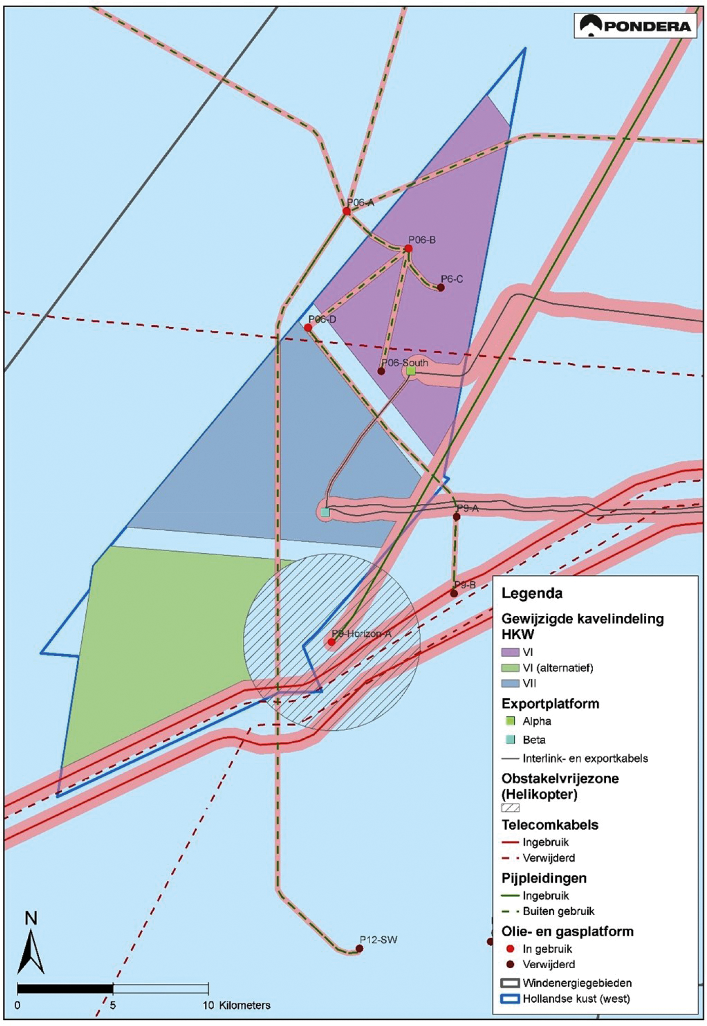 Figuur 3: Verkaveling van windenergiegebied Hollandse Kust (west)