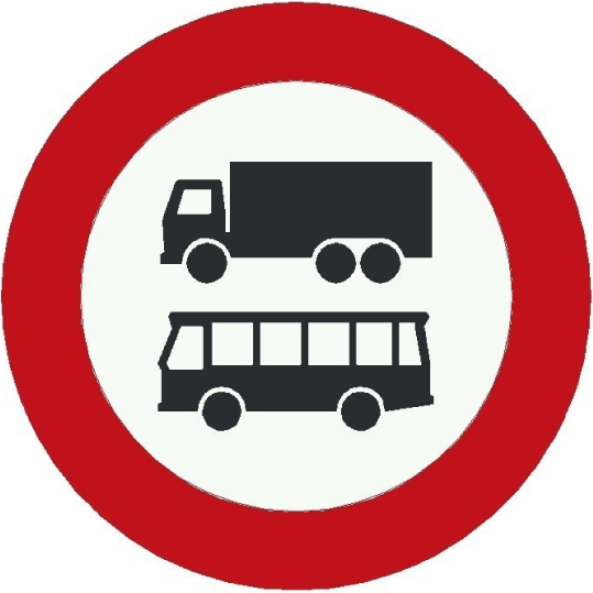 C7b Omschrijving: Gesloten voor autobussen en vrachtauto’s