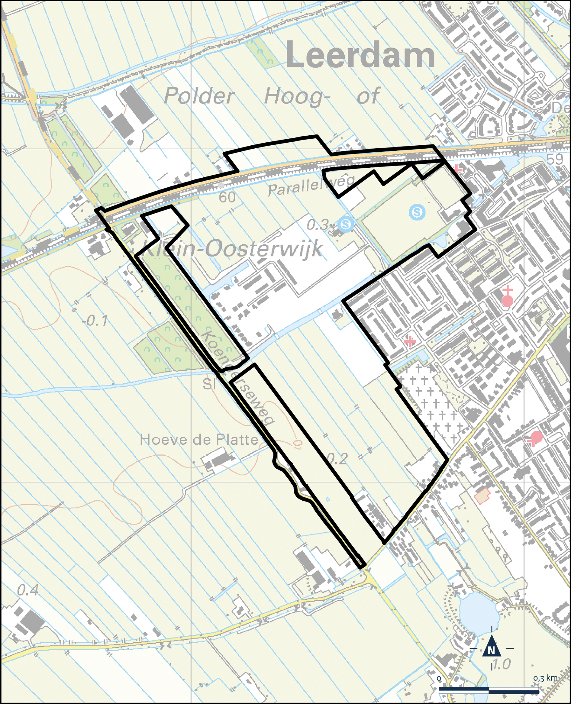 Kaart Leerdam, experiment Broekgraaf