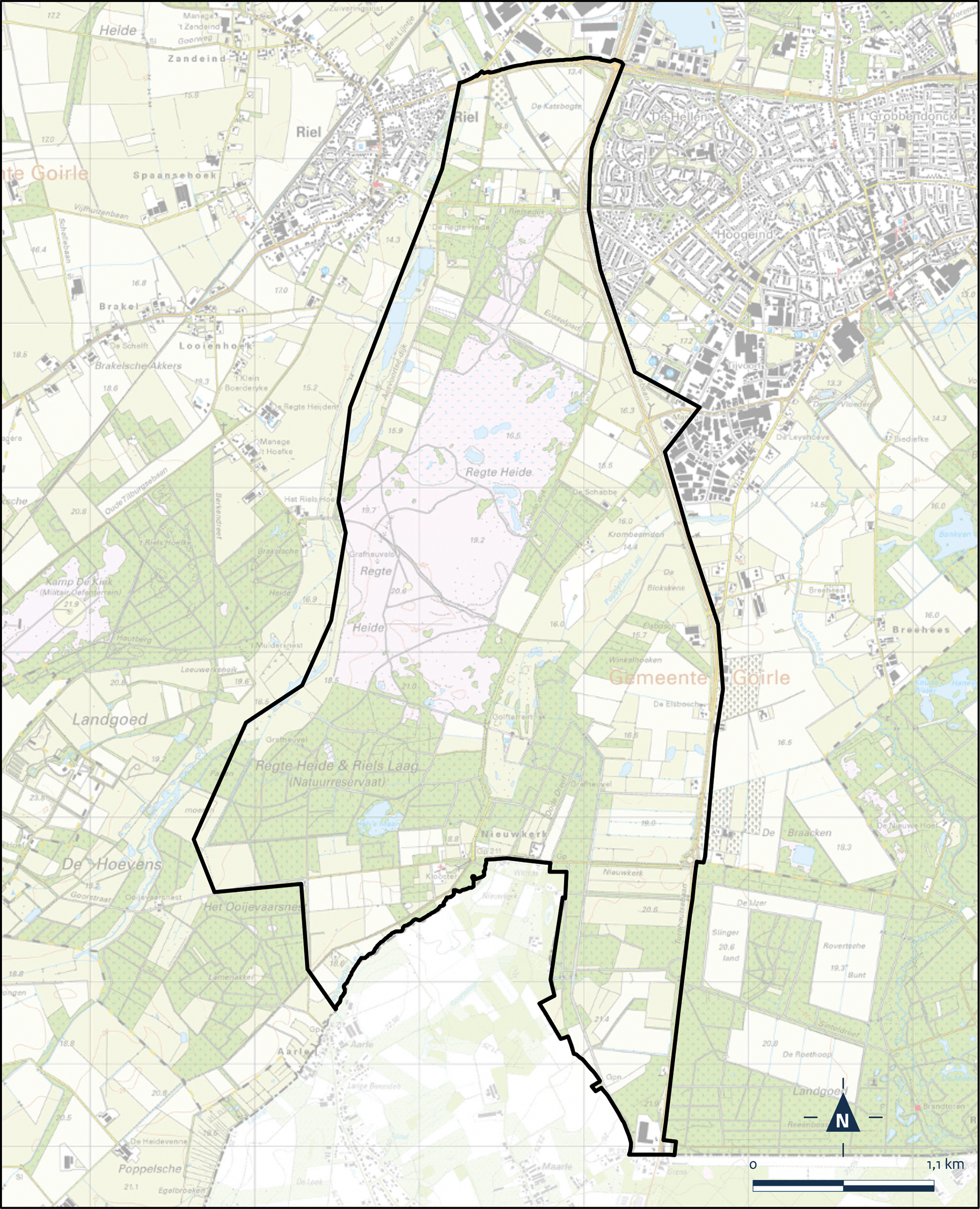 Kaart Goirle, Fokmast Regte Heide