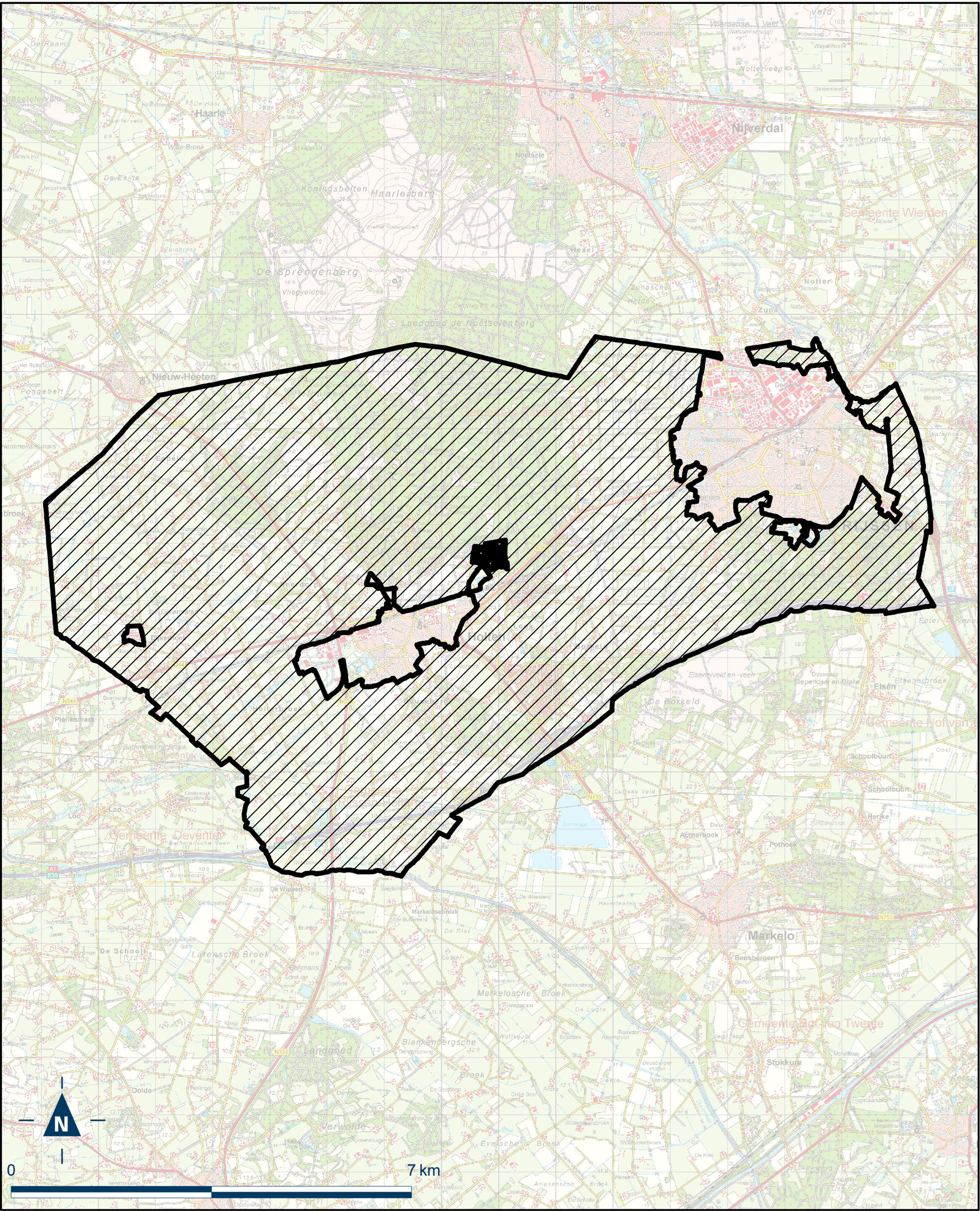 Kaart Rijssen-Holten, Buitengebied Rijssen-Holten