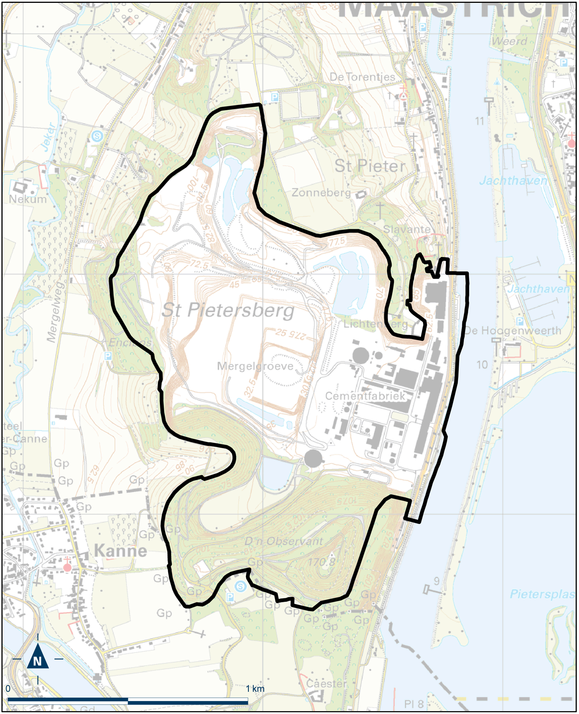 Kaart Maastricht, Transformatie ENCI-terrein en de mergelgroeve