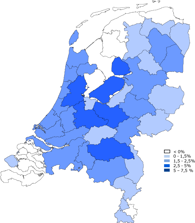 Figuur 2.1: Woningtekort per WGR-gebied* per 1 januari 2010