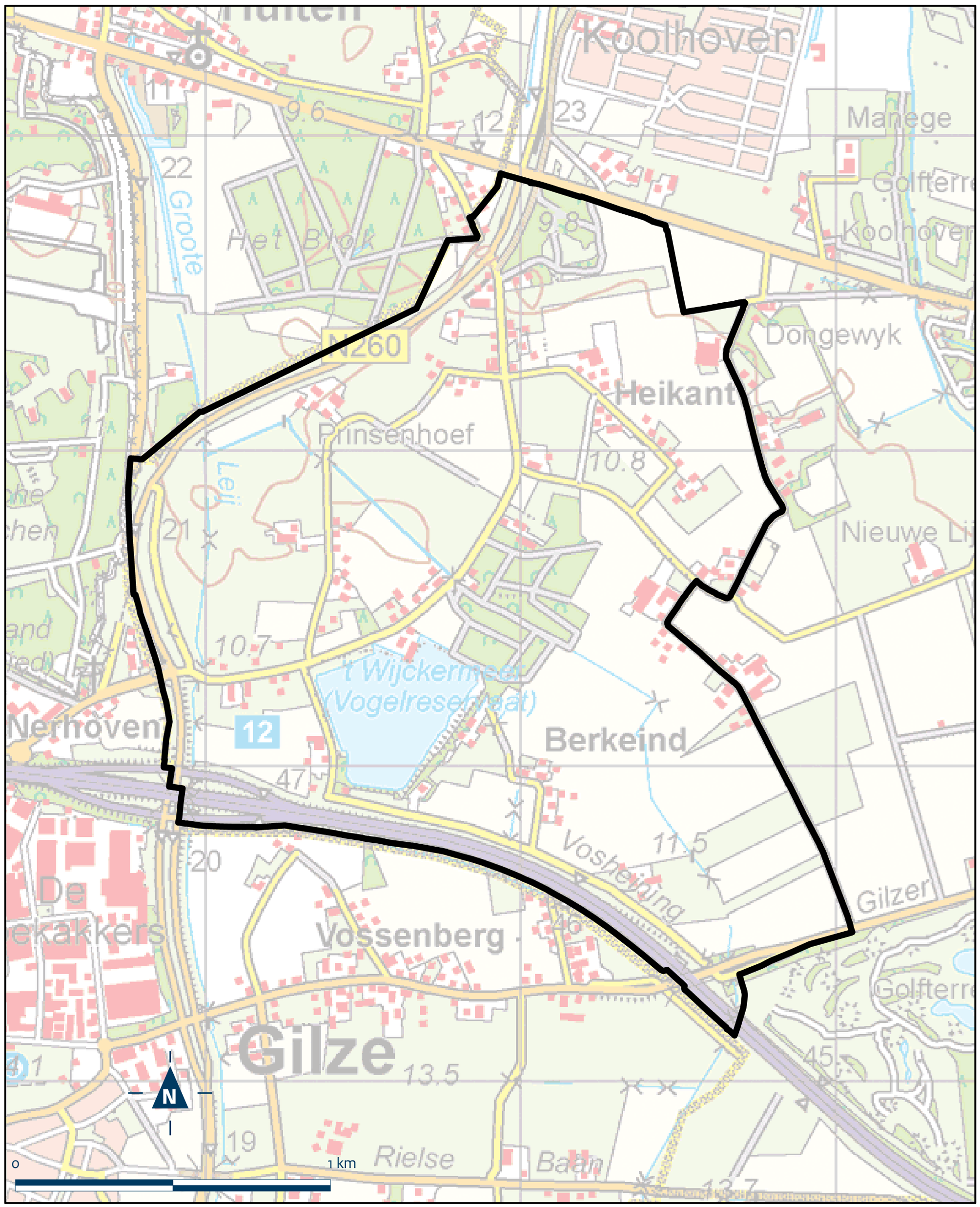 Kaart Tilburg, Modern werklandschap Wijkevoort