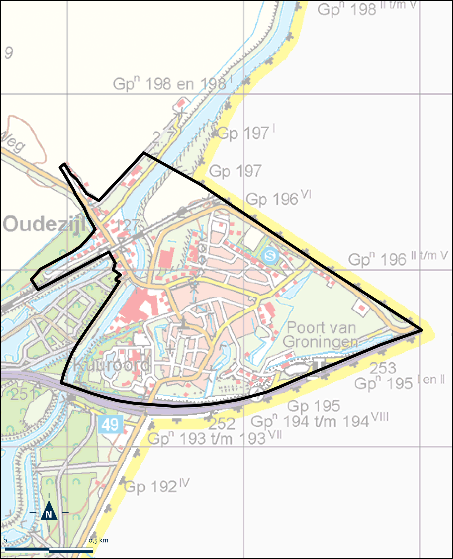 Kaart Oldambt, Bad Nieuweschans
