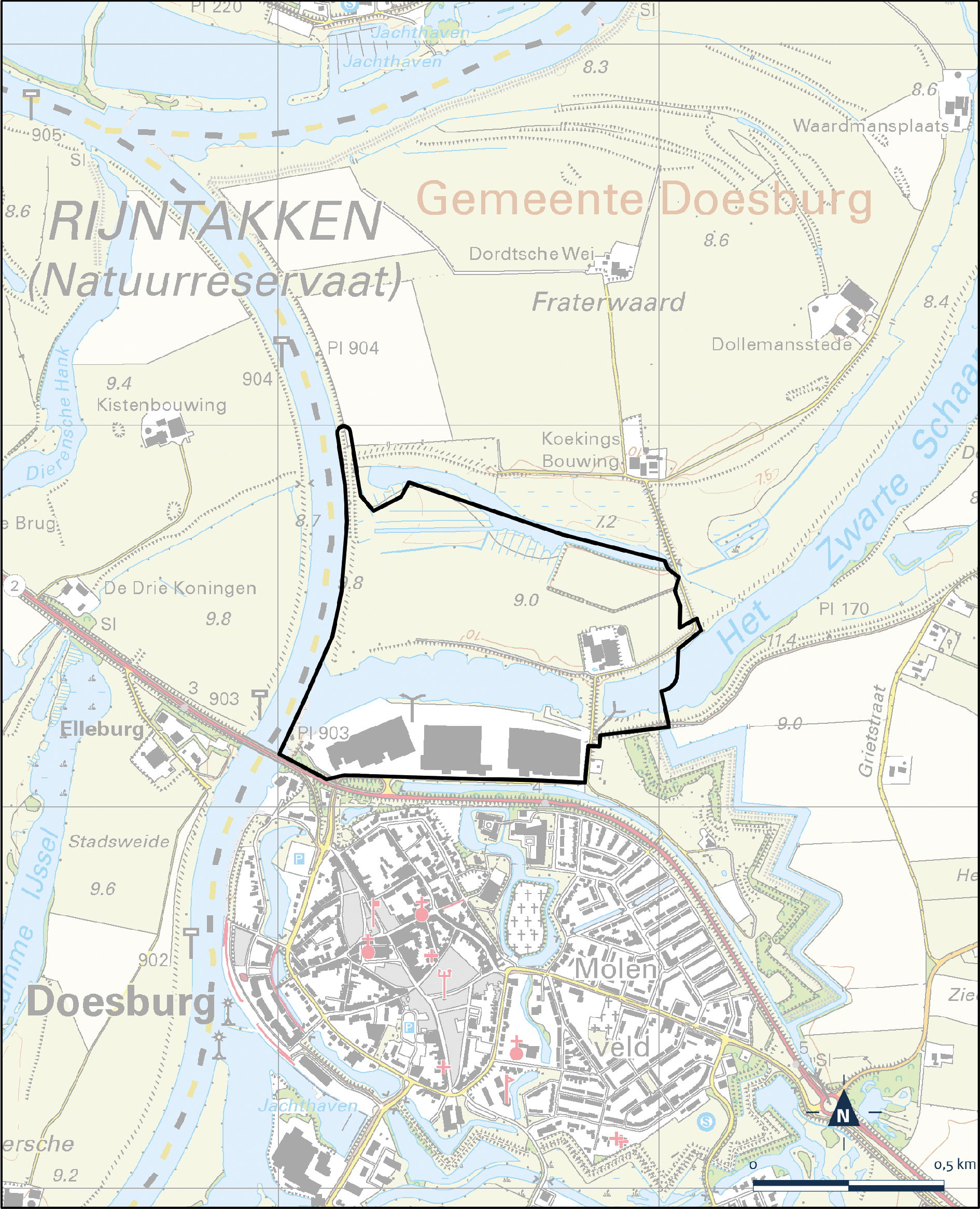 Kaart Doesburg, Logistiek Ecopark IJsselvallei Doesburg