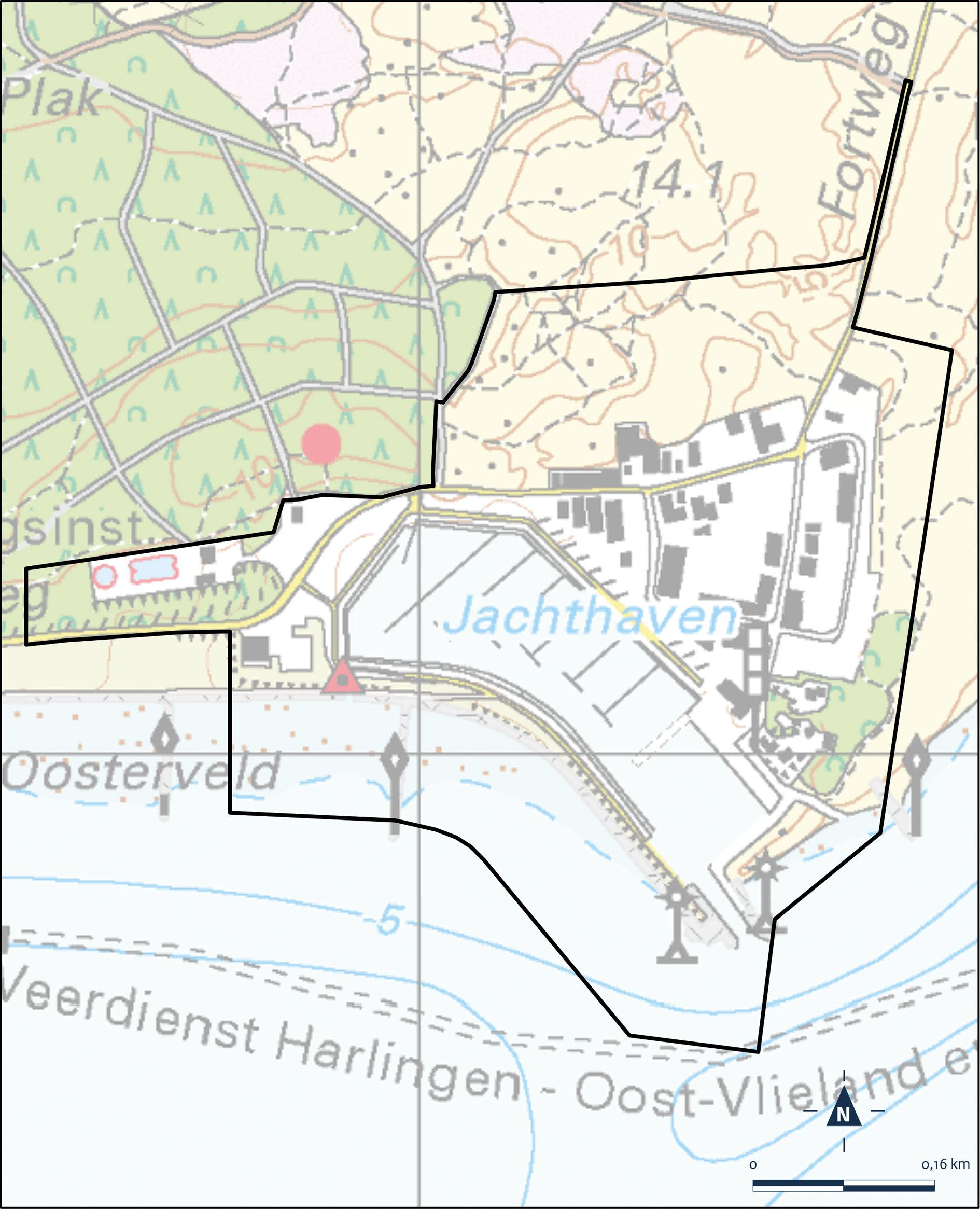 Kaart Vlieland, Oosterseveld