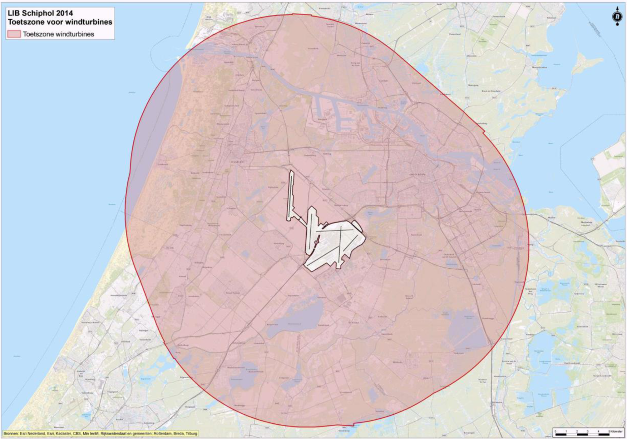 Figuur 7. Toetszone voor windturbines